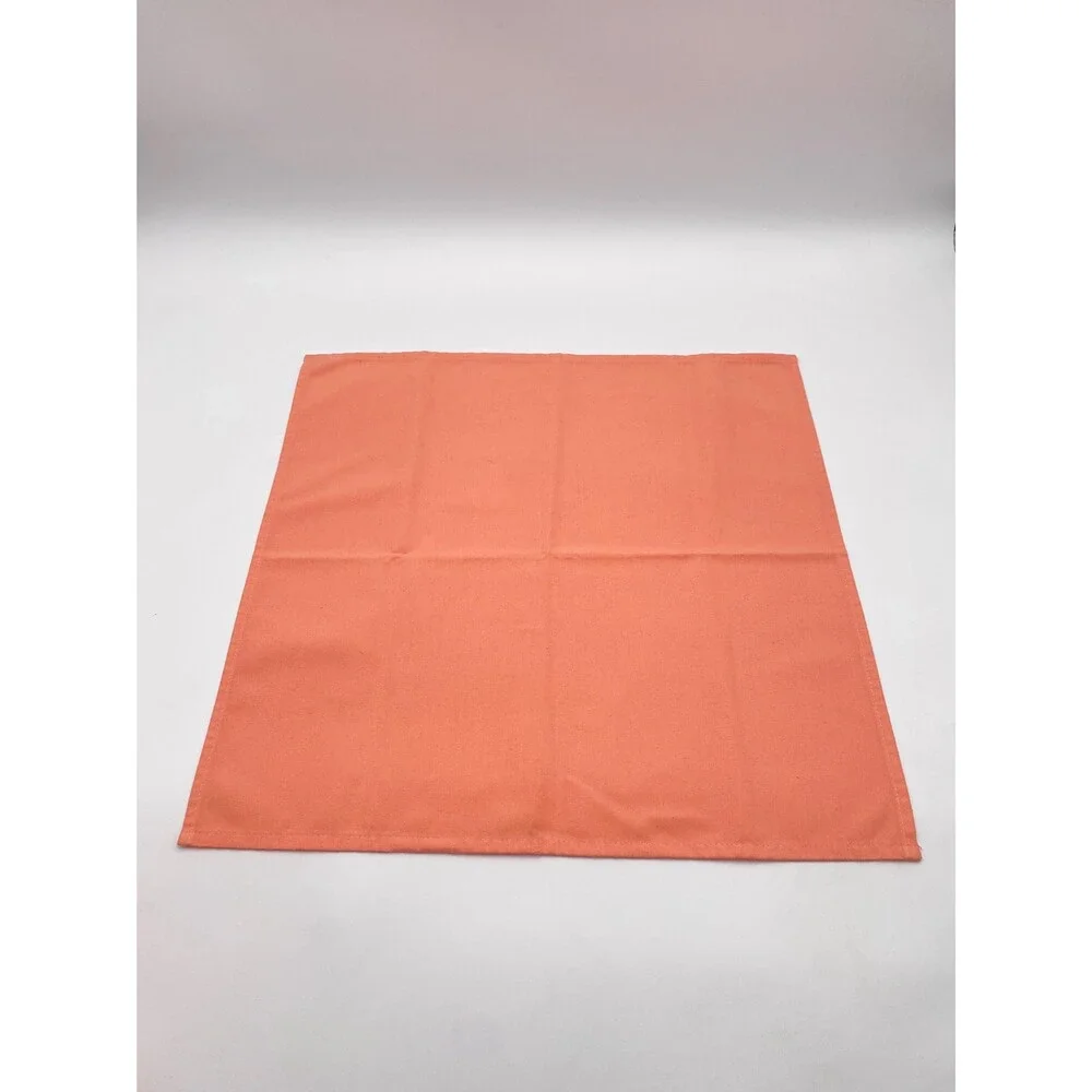 Set of 4 Peach Cotton Napkins